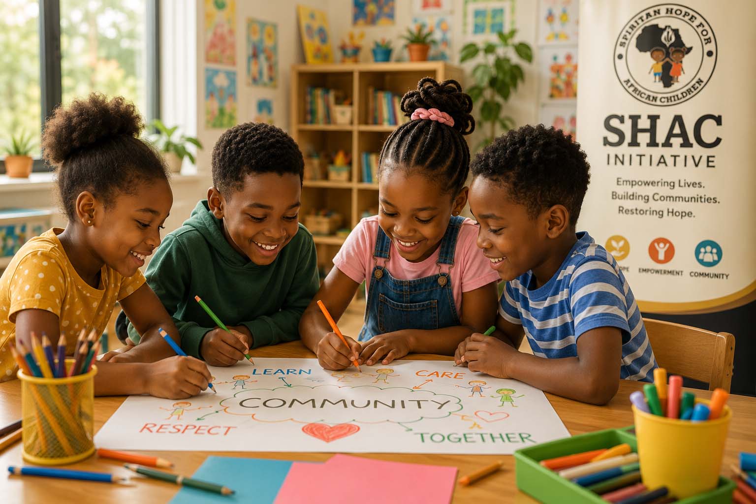 Children taking part in an activity